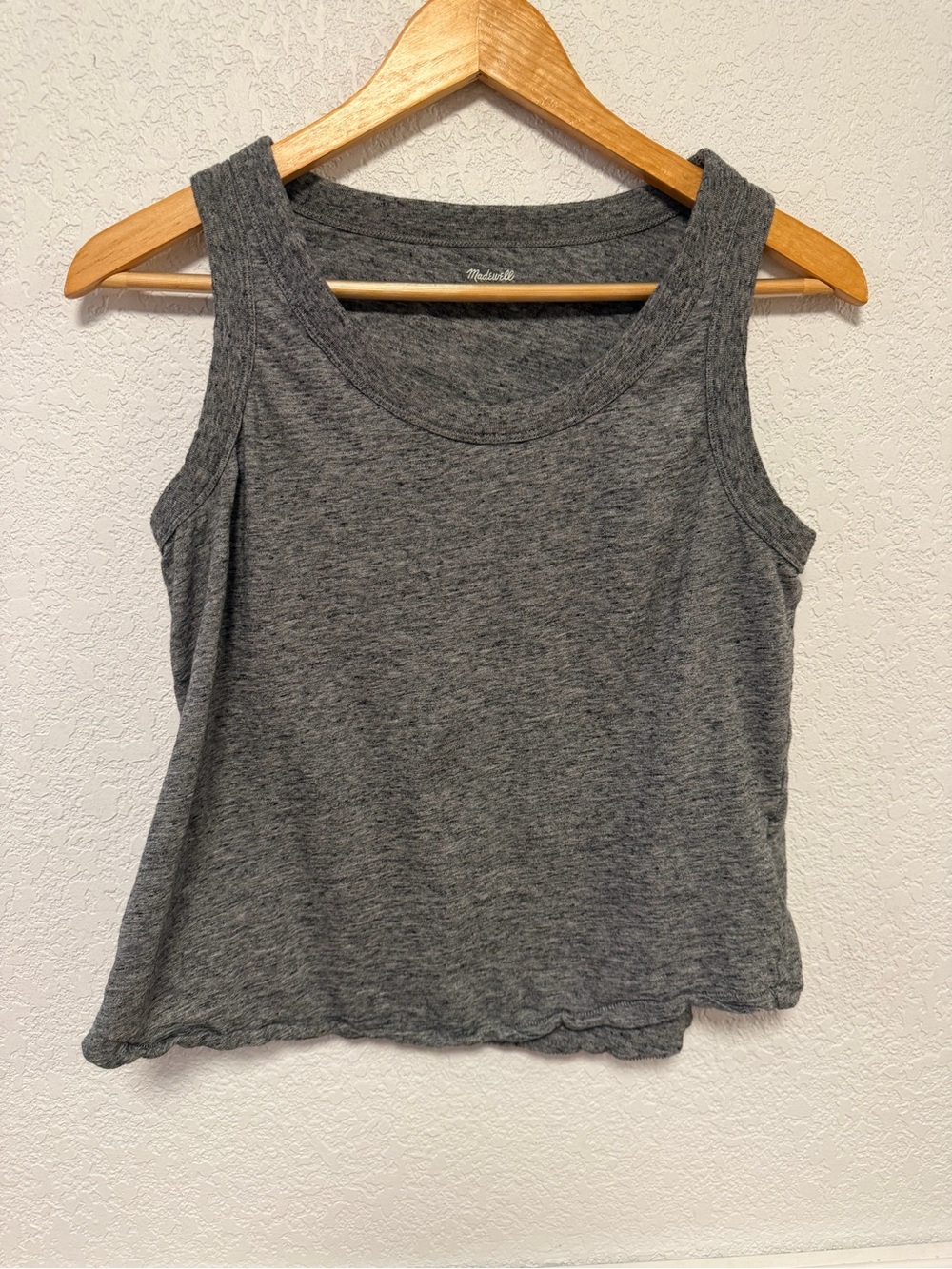 Madewell Heather Gray Sleeveless Scoop Neck Tank
